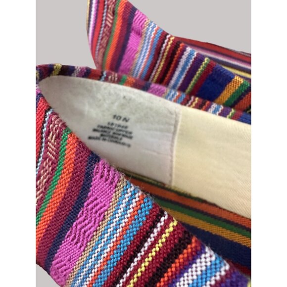 Beacon Women's Striped Multicolor Woven Step In Flats Sz 10N - Picture 11 of 15